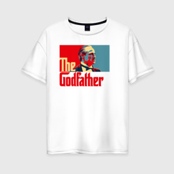 Женская футболка хлопок Oversize Godfather logo