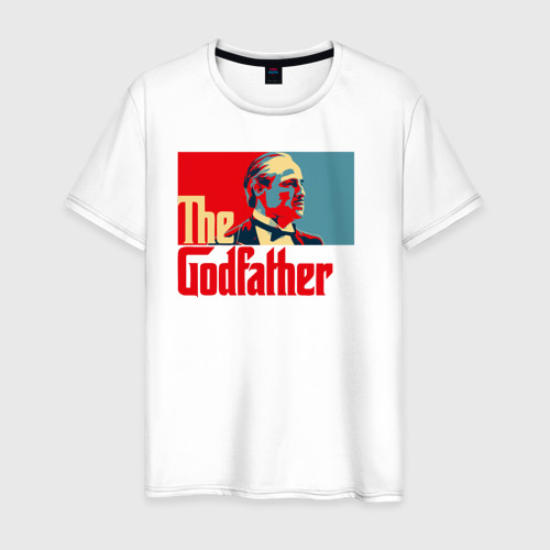 Мужская футболка из хлопка с принтом Godfather logo, вид спереди №1
