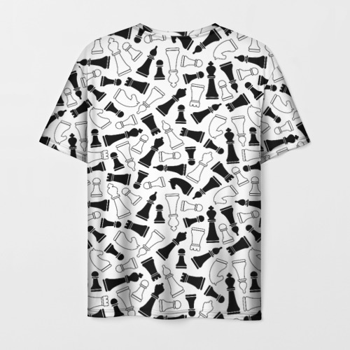 Мужская футболка 3D с принтом Шахматы, вид сзади #1
