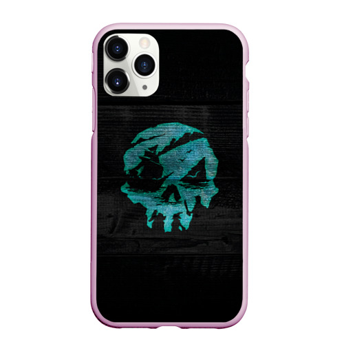 Чехол для iPhone 11 Pro Max матовый Skull of pirate, цвет розовый