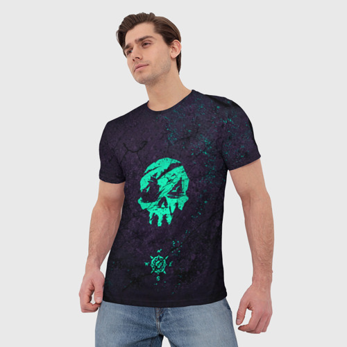 Мужская футболка 3D Пиратский знак, цвет 3D печать - фото 3