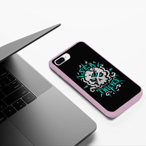 Чехол для iPhone 7Plus/8 Plus матовый Пиратское море, цвет розовый - фото 5