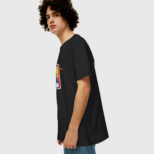 Мужская футболка хлопок Oversize Леброн Джеймс 1, цвет черный - фото 5