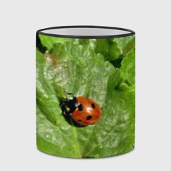 Кружка с полной запечаткой Божья коровка на листке - фото 2