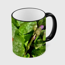 Кружка с полной запечаткой Божья коровка на листке