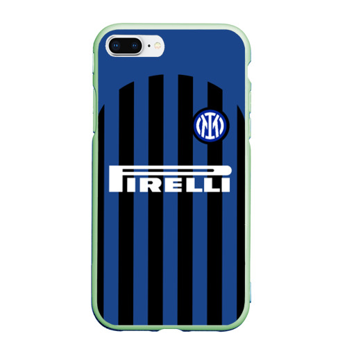 Чехол для iPhone 7Plus/8 Plus матовый Inter Milan, цвет салатовый