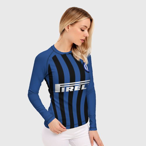 Женский рашгард 3D Inter Milan, цвет 3D печать - фото 3