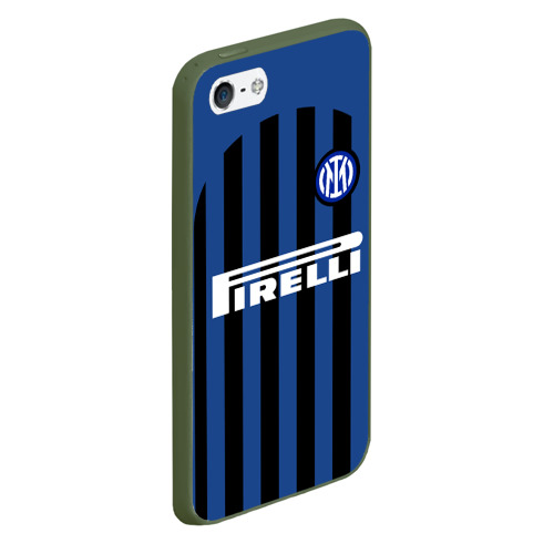 Чехол для iPhone 5/5S матовый Inter Milan, цвет темно-зеленый - фото 3