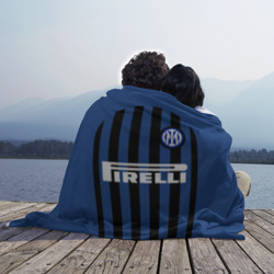Плед с принтом Inter Milan для любого человека, вид спереди №2. Цвет основы: 3d (велсофт)
