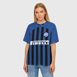 Женская футболка oversize 3D Inter Milan - фото 2