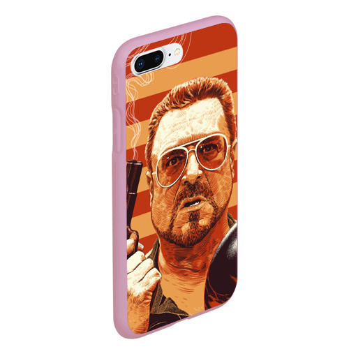 Чехол для iPhone 7Plus/8 Plus матовый Walter Sobchak - портрет, цвет розовый - фото 3