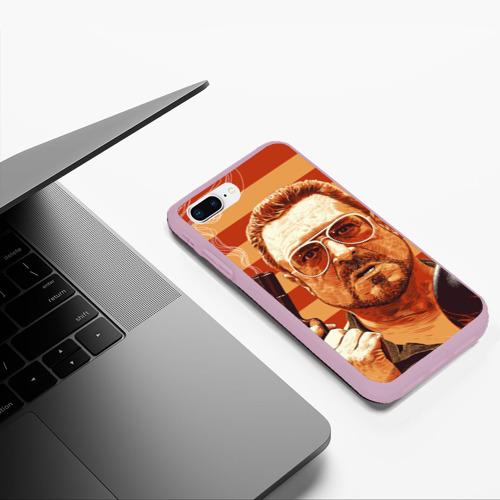 Чехол для iPhone 7Plus/8 Plus матовый Walter Sobchak - портрет, цвет розовый - фото 5