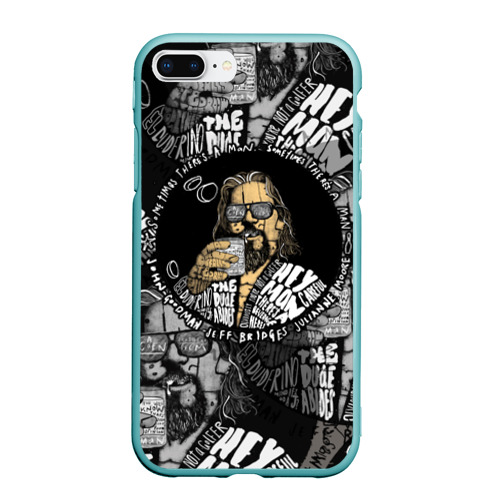 Чехол для iPhone 7Plus/8 Plus матовый The Big Lebowski, цвет мятный