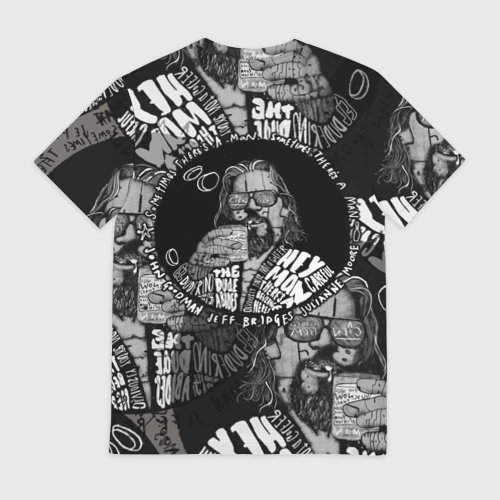 Мужская футболка 3D с принтом The Big Lebowski, вид сзади #1