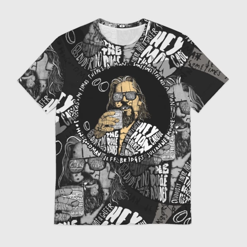 Мужская футболка 3D с принтом The Big Lebowski, вид спереди #2