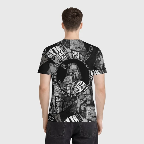 Мужская футболка 3D с принтом The Big Lebowski, вид сзади #2