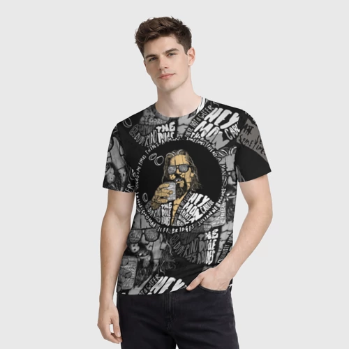 Мужская футболка 3D с принтом The Big Lebowski, фото на моделе #1