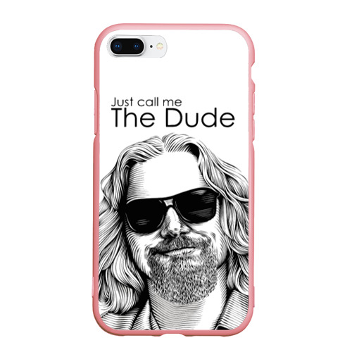 Чехол для iPhone 7Plus/8 Plus матовый Call me Dude, цвет баблгам