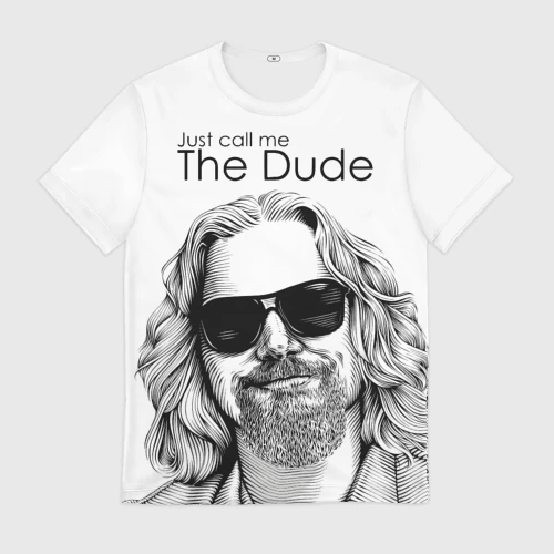 Мужская футболка 3D с принтом Call me Dude, вид спереди #2