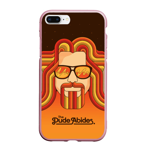 Чехол для iPhone 7Plus/8 Plus матовый The Dude Abides, цвет розовый