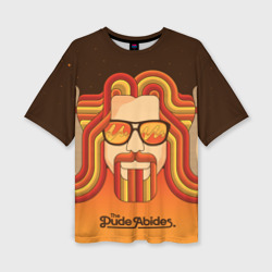 Женская футболка oversize 3D The Dude Abides