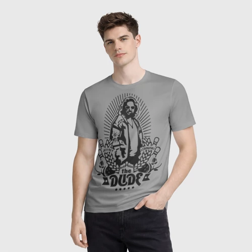 Мужская футболка 3D с принтом The dude - The Big Lebowski, фото на моделе #1