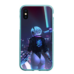 Чехол для iPhone XS Max матовый Nier X Cyberpunk