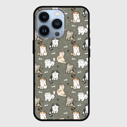 Чехол для iPhone 13 Pro Кошечки с рыбками