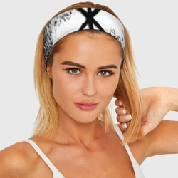 Повязка на голову 3D Берсерк logo ч/б - фото 2