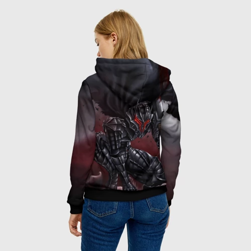 Женская толстовка 3D с принтом Гатс Берсерк аниме, вид сзади #2