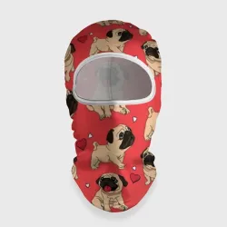 Балаклава 3D Мопсики и Сердечки