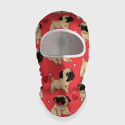 Балаклава 3D Мопсики и Сердечки