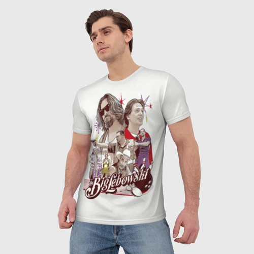 Мужская футболка 3D с принтом The Big Lebowski - плакат, фото на моделе #1