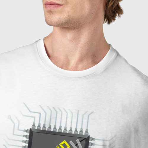 Мужская футболка хлопок Radio Unit, цвет белый - фото 6