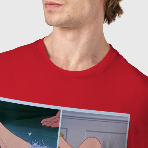 Мужская футболка хлопок Cinderella - Expection, цвет красный - фото 6