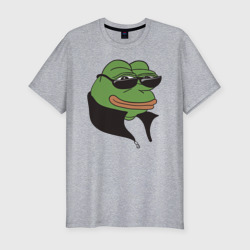 Лягушонок Пепе – Мужская футболка хлопок Slim с принтом купить