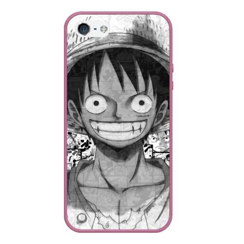 Чехол для iPhone 5/5S матовый Луфи улыбается one piece