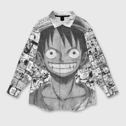 Женская рубашка oversize 3D Луфи улыбается one piece