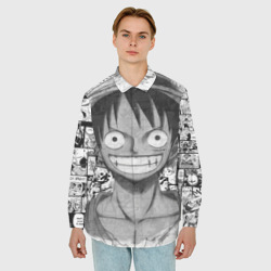 Мужская рубашка oversize 3D Луфи улыбается one piece - фото 2