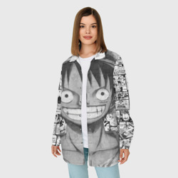 Женская рубашка oversize 3D Луфи улыбается one piece - фото 2