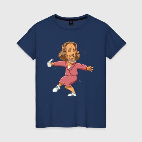 Женская футболка хлопок с принтом Танцуй, вид спереди #2