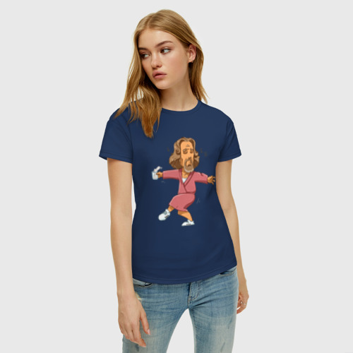 Женская футболка хлопок с принтом Танцуй, фото на моделе #1