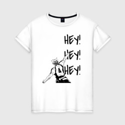 Женская футболка хлопок Котаро Бокуто Haikyu!! хей! хей! хей!