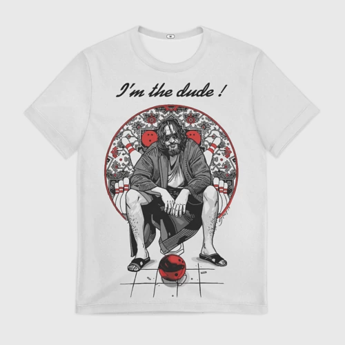 Мужская футболка 3D с принтом I am the dude, вид спереди #2