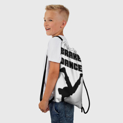 Рюкзак с принтом Brake Dance для любого человека, вид спереди №2. Цвет основы: белый