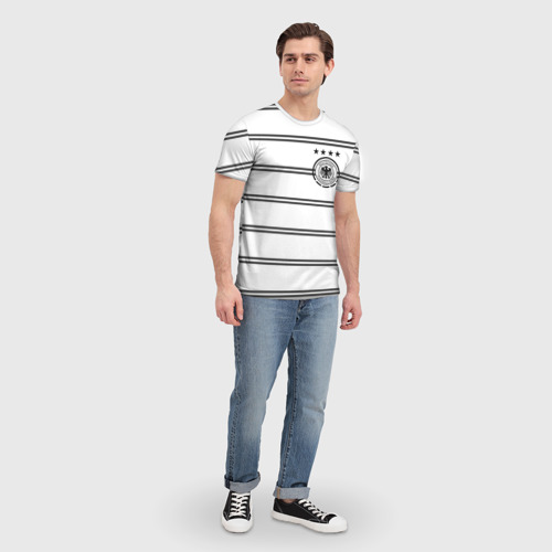 Мужская футболка 3D с принтом Сборная Германии Евро 2020, вид сбоку #3