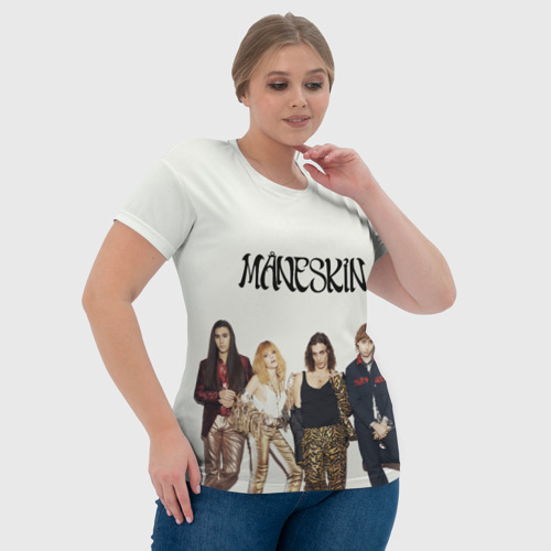 Женская футболка 3D Maneskin, цвет 3D печать - фото 6