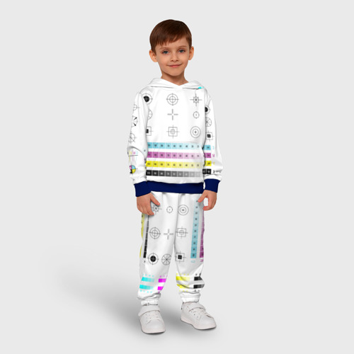 Детский костюм с толстовкой 3D CMYK, цвет синий - фото 3