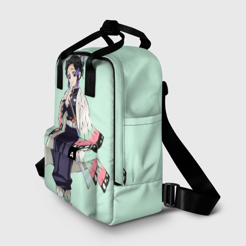 Женский рюкзак 3D с принтом Шинобу Кочо, Столб Насекомого, фото на моделе #1