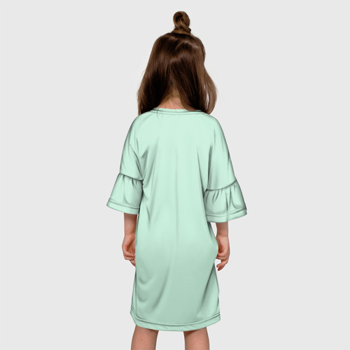 Детское платье 3D с принтом Шинобу Кочо, Столб Насекомого, вид сзади #2